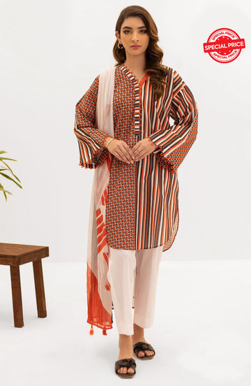 Orient NRDS 22 019 U Orange Summer Spring Lawn 2022 Online Shopping